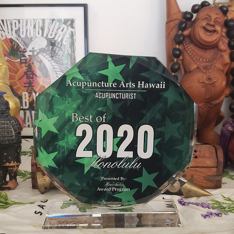Acupuncture Arts Hawaii Best Acupuncturist Honlulu Award 2020 - Acupuncture Arts Hawaii